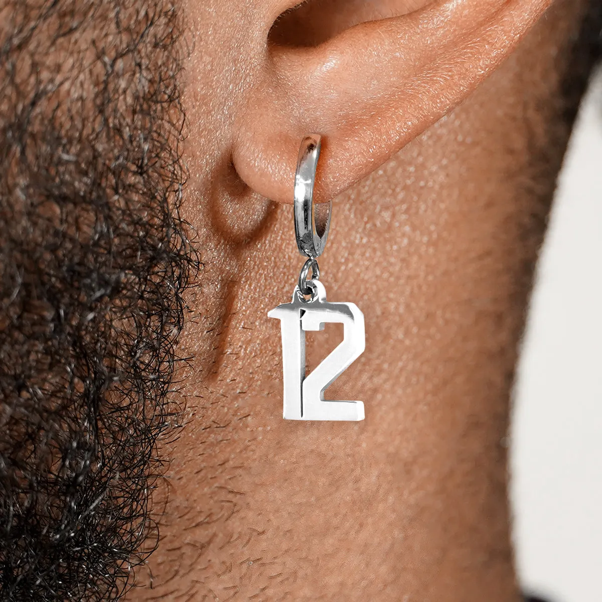 12 Number Earring - Stainless Steel