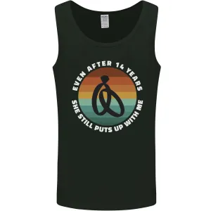 14 Year Wedding Anniversary 14th Marriage Mens Vest Tank Top