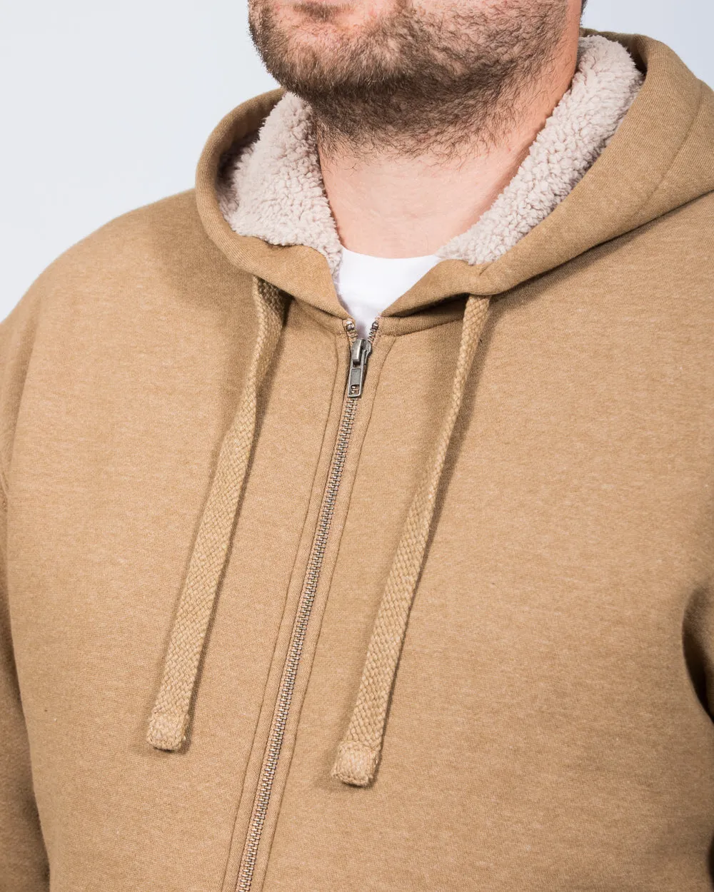 2t Arthur Tall Sherpa Hoodie (camel)