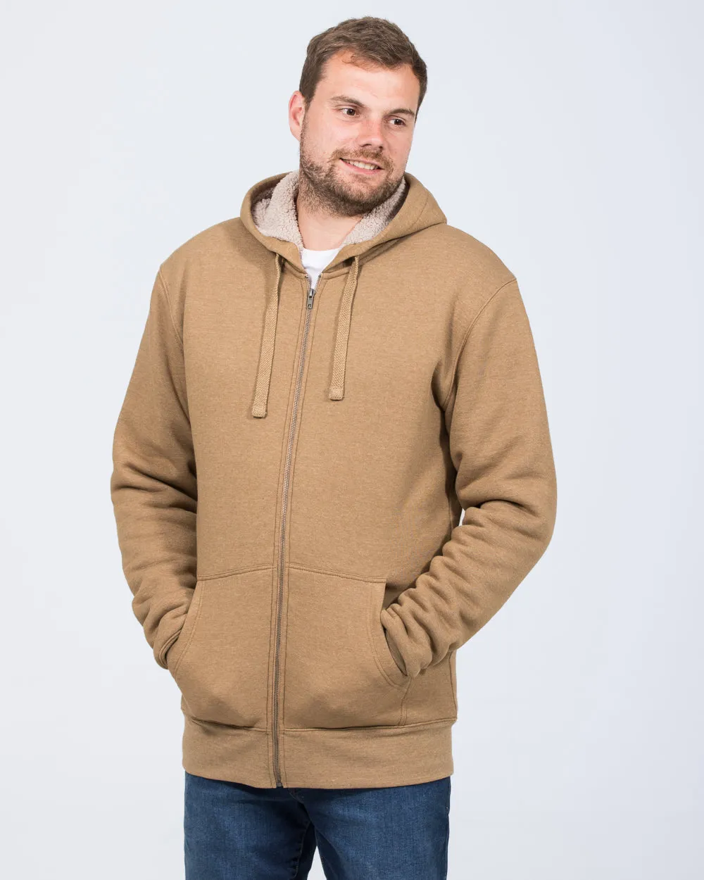 2t Arthur Tall Sherpa Hoodie (camel)