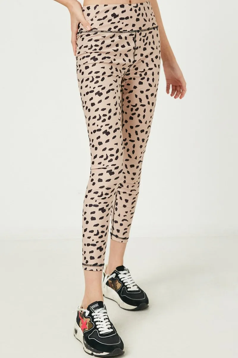 abstract dotted active legging