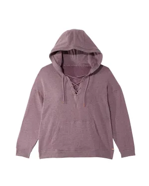 Adams Lace Up Hoodie | Purple