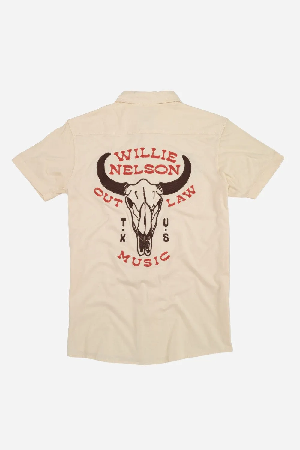 American Needle Willie Nelson Brew Master Shirt in Cream