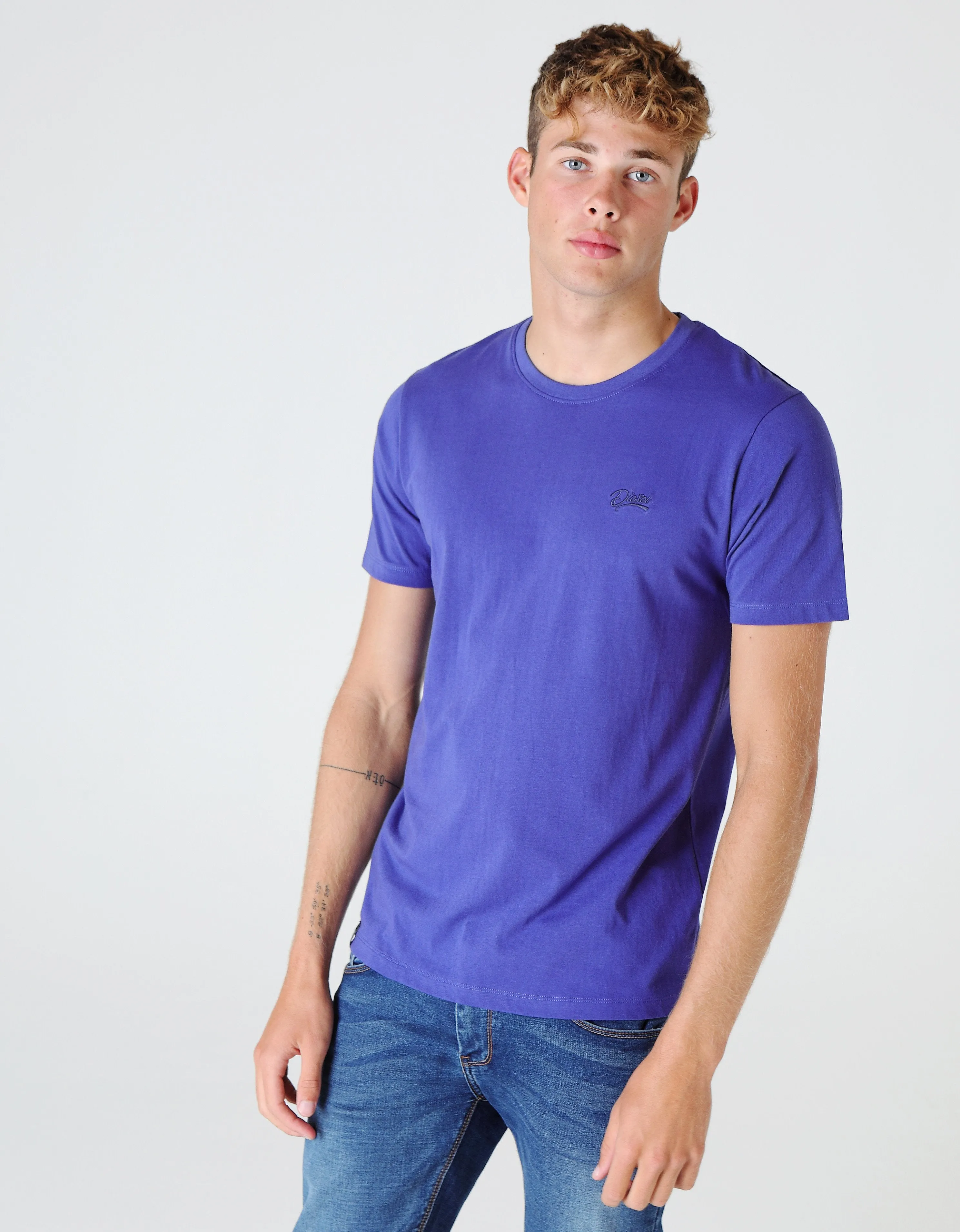 Basic Scott O Neck Tee Royal Blue