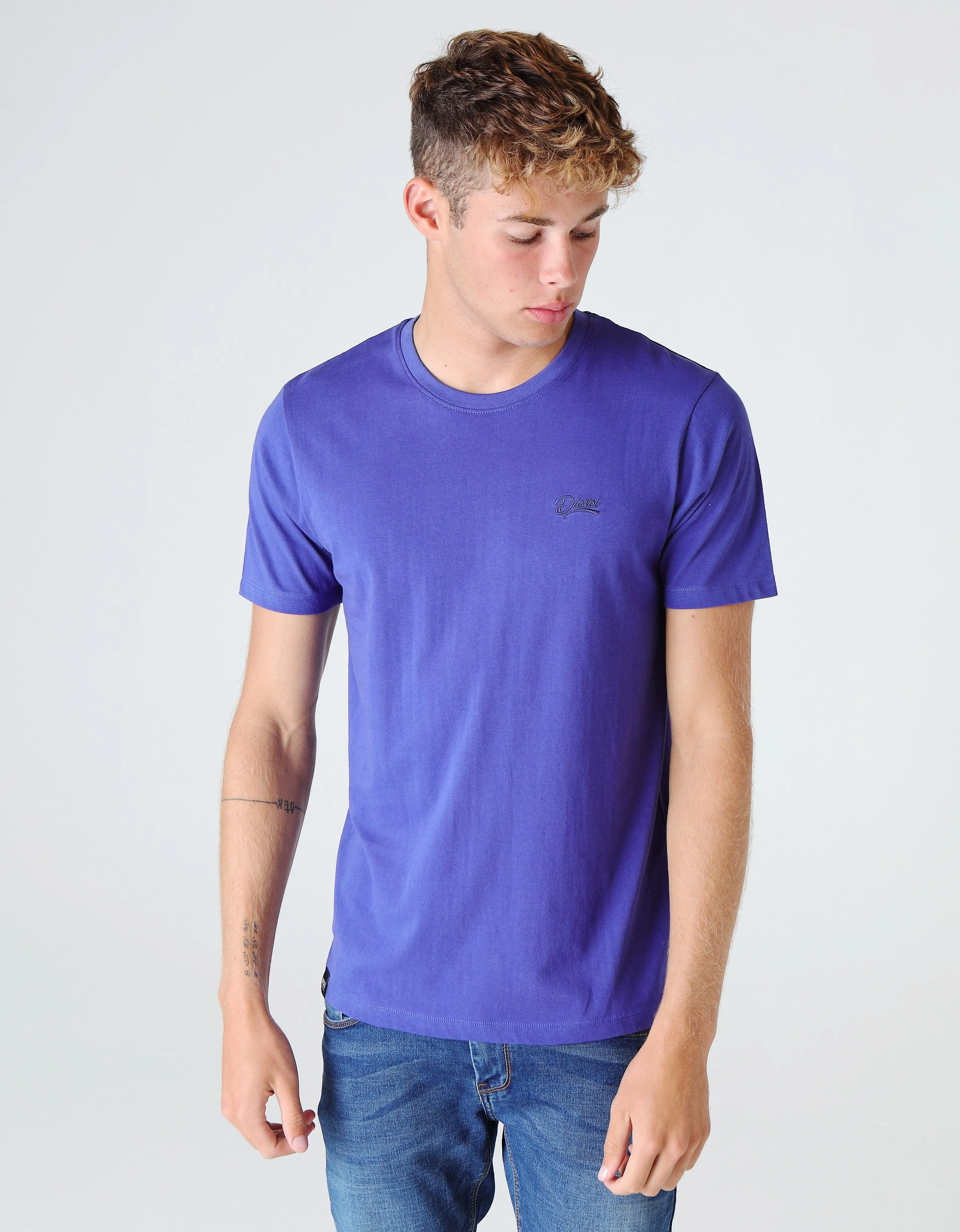 Basic Scott O Neck Tee Royal Blue