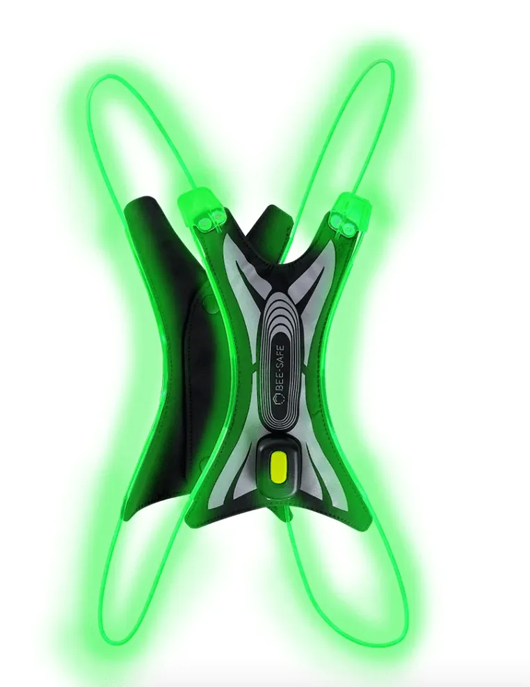 Bee-Safe Led Vest USB Spider – Green