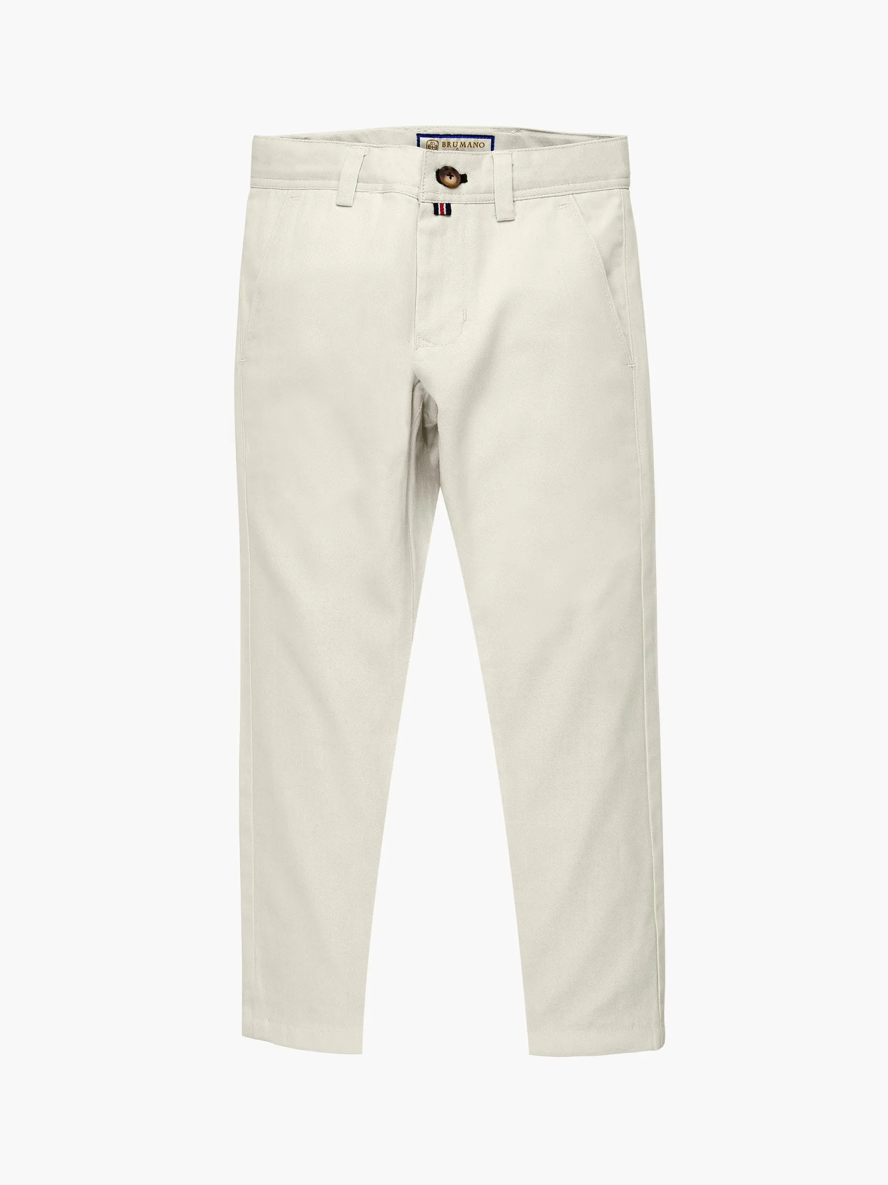 Beige Twill Casual Trouser