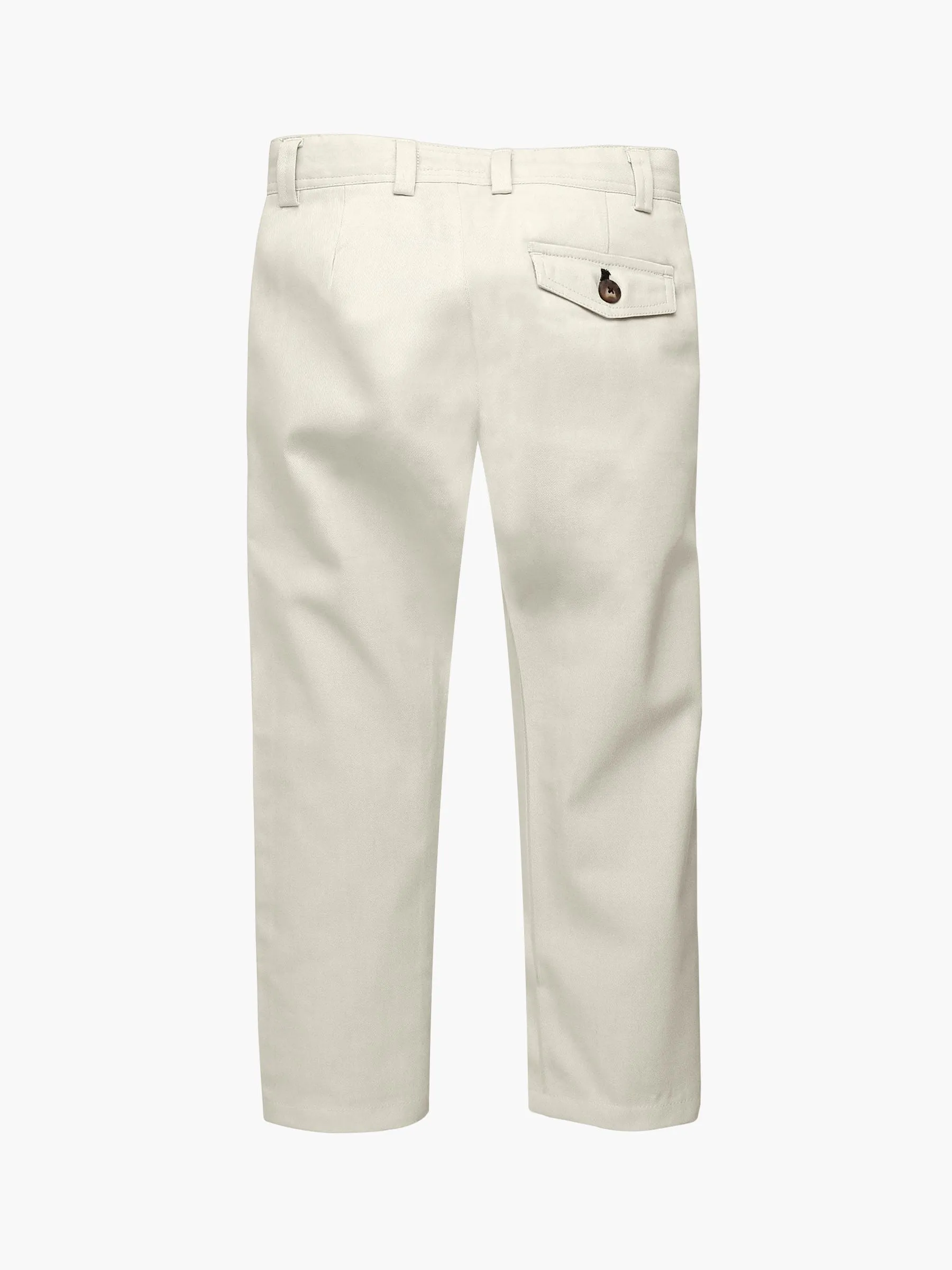 Beige Twill Casual Trouser