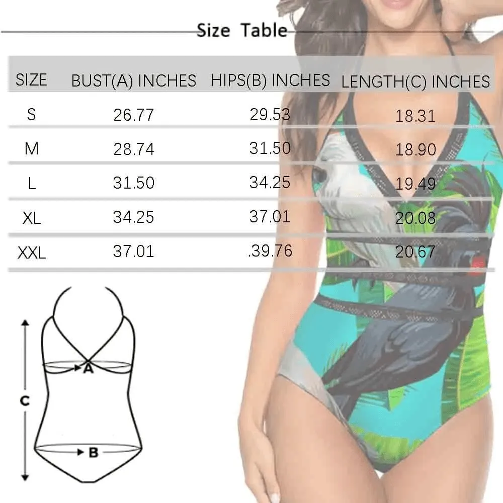 Bestie Beach Party Custom Face Zipper Love Heart Tank Top Swimsuit&Strap Swimsuit