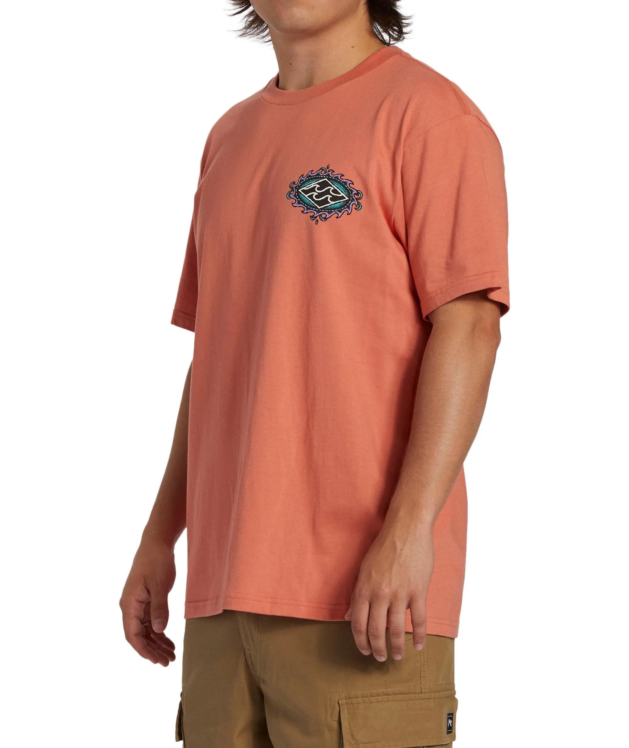 Billabong Mens Crayon Wave Short Sleeve T-Shirt