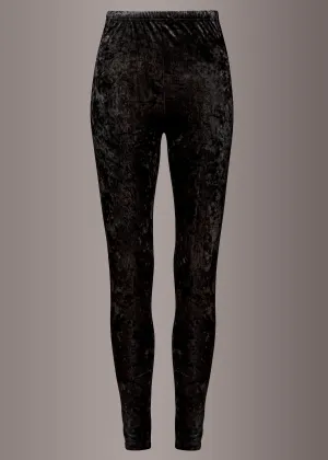 Black Velvet Leggings