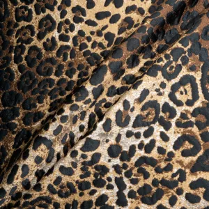 Brown Animal Metallic Brocade