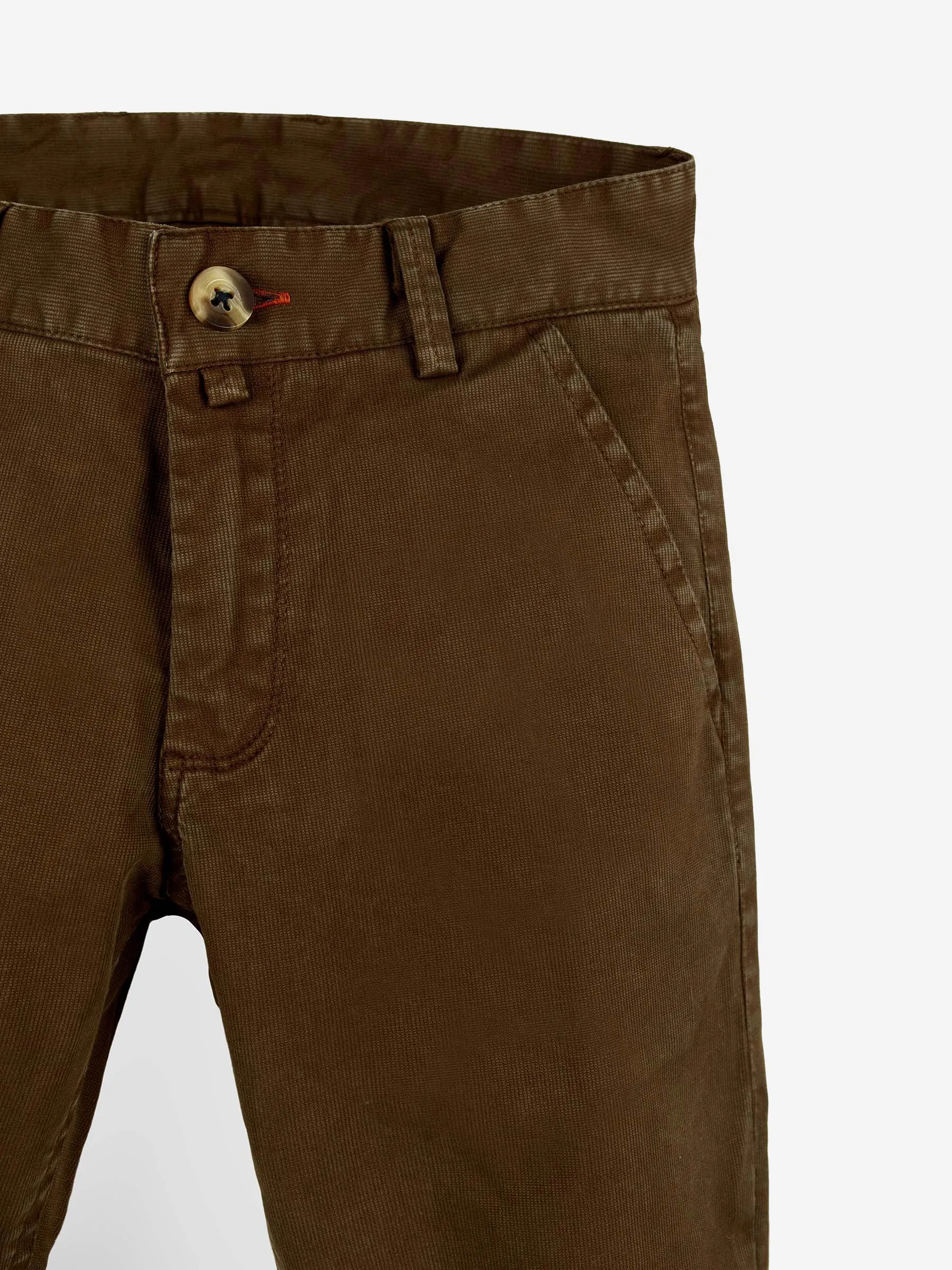 Brown Structured Trouser