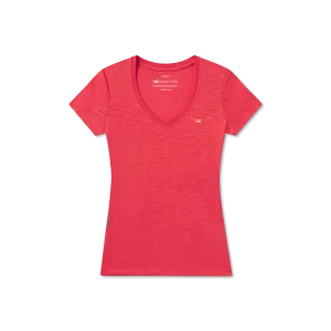 Caroline V-Neck Tee - Slub