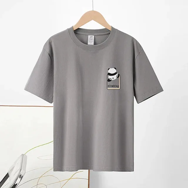 Cartoon Panda Soft Cotton Polyester T-Shirt