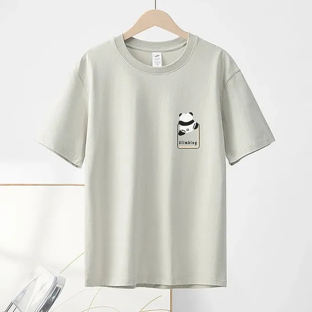 Cartoon Panda Soft Cotton Polyester T-Shirt