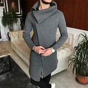 Casual Slanted Placket Coat