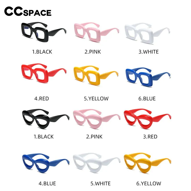 CCspace Unisex Full Rim Acetate Cat Eye Or Square Eyeglasses 55579