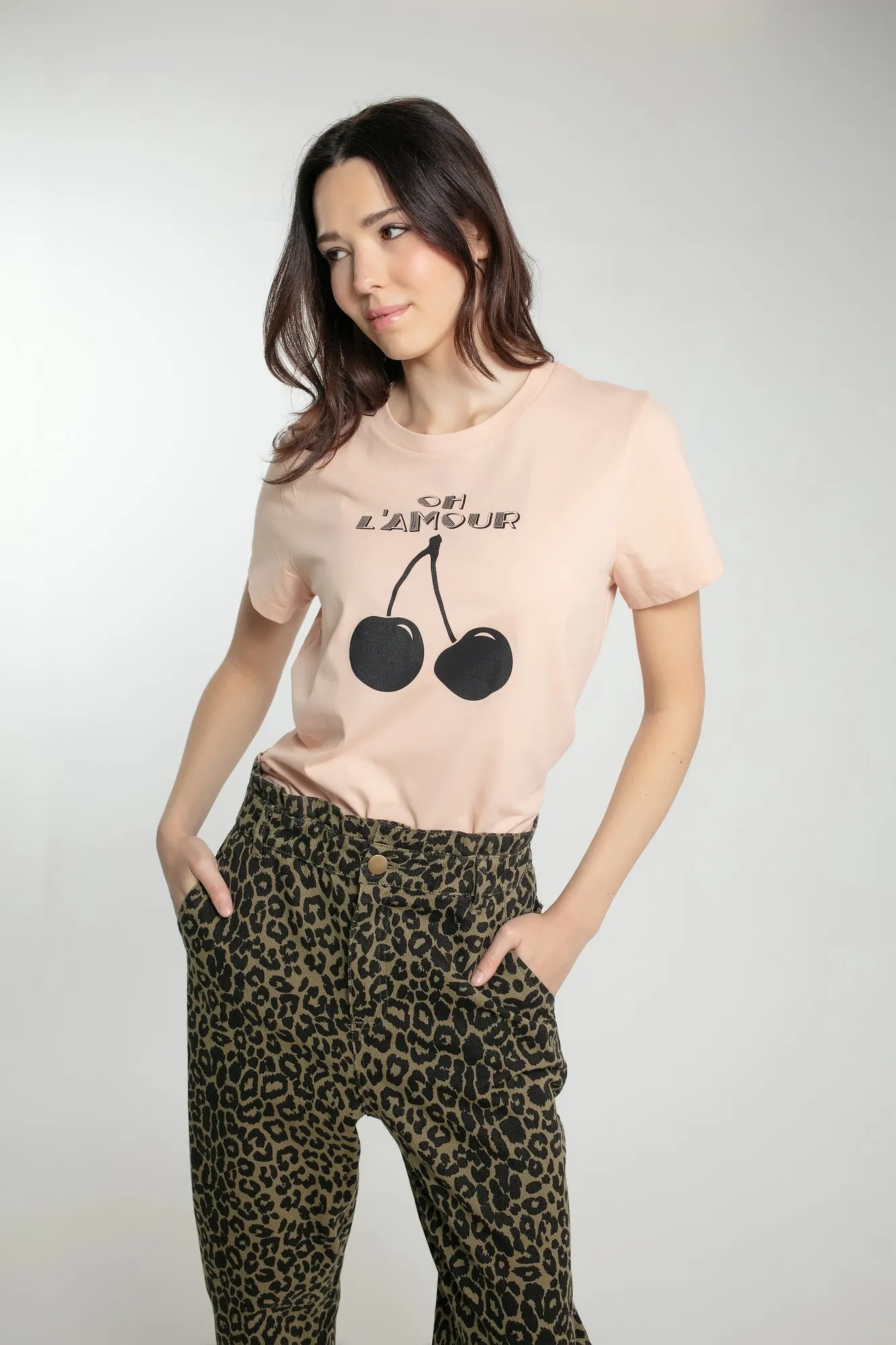 CHERIE T-SHIRT IN PEACH