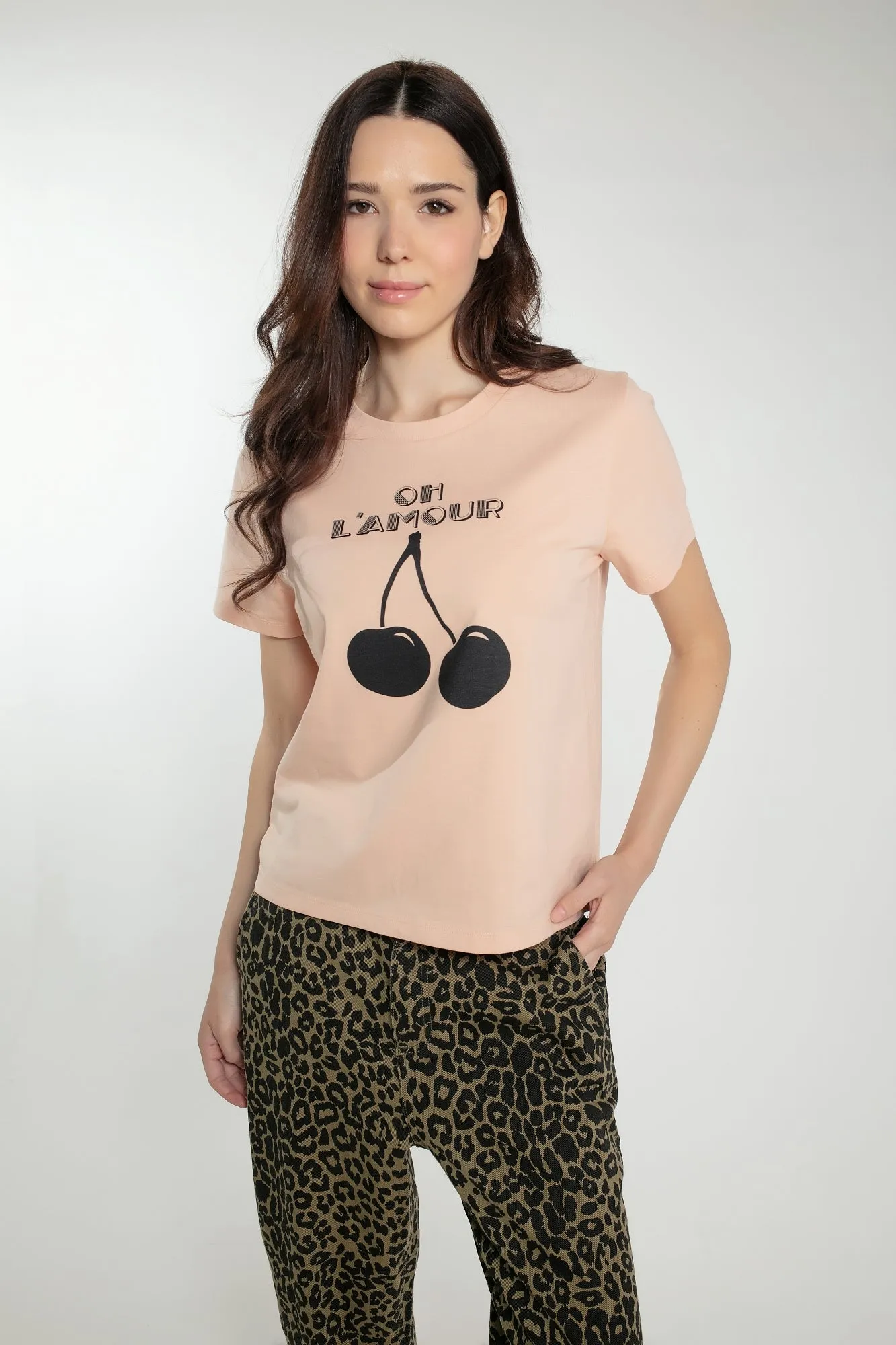 CHERIE T-SHIRT IN PEACH