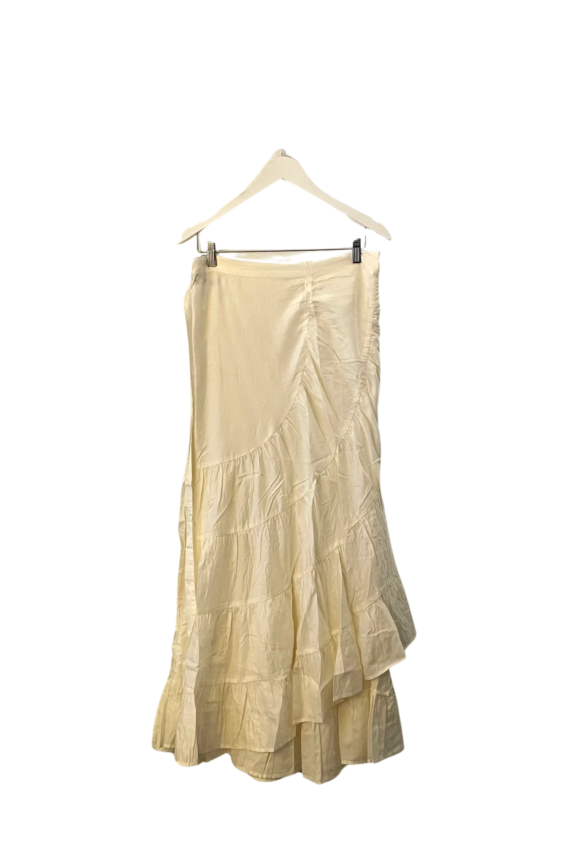 Cream Silk Flamenco Skirt