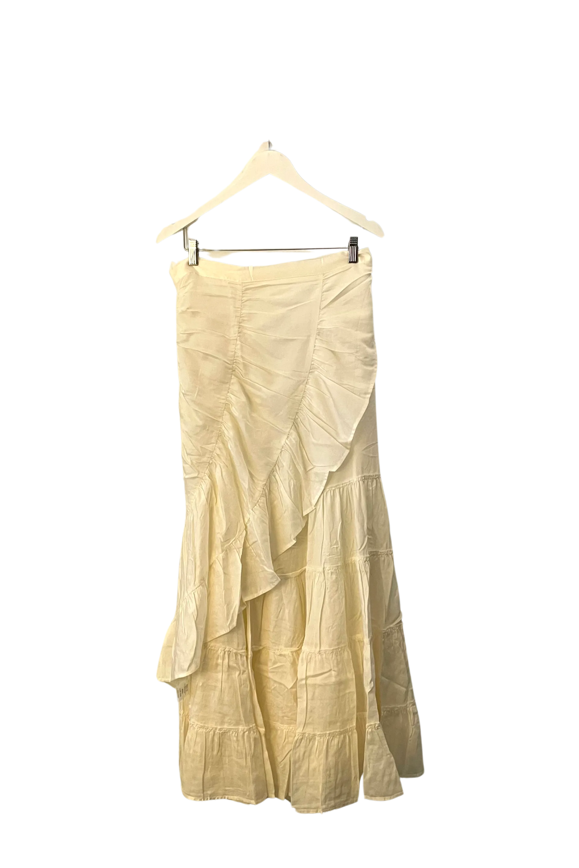 Cream Silk Flamenco Skirt