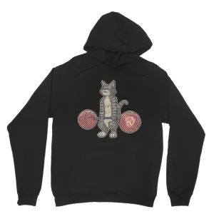 Deadlifting Tabby Cat [16-bit Pixel Edition] Hoodie (UK)