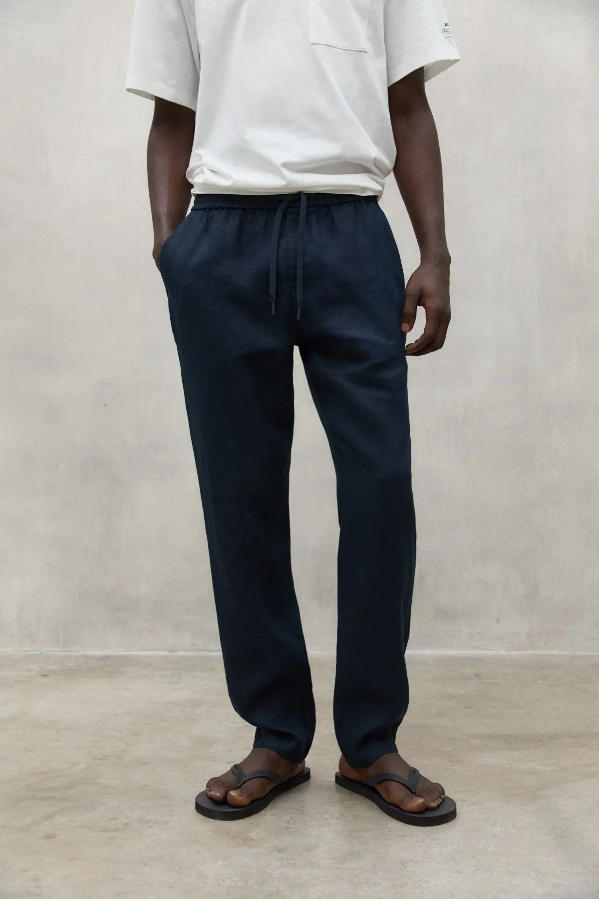 Deep Navy Ethica Linen Pants Ecoalf