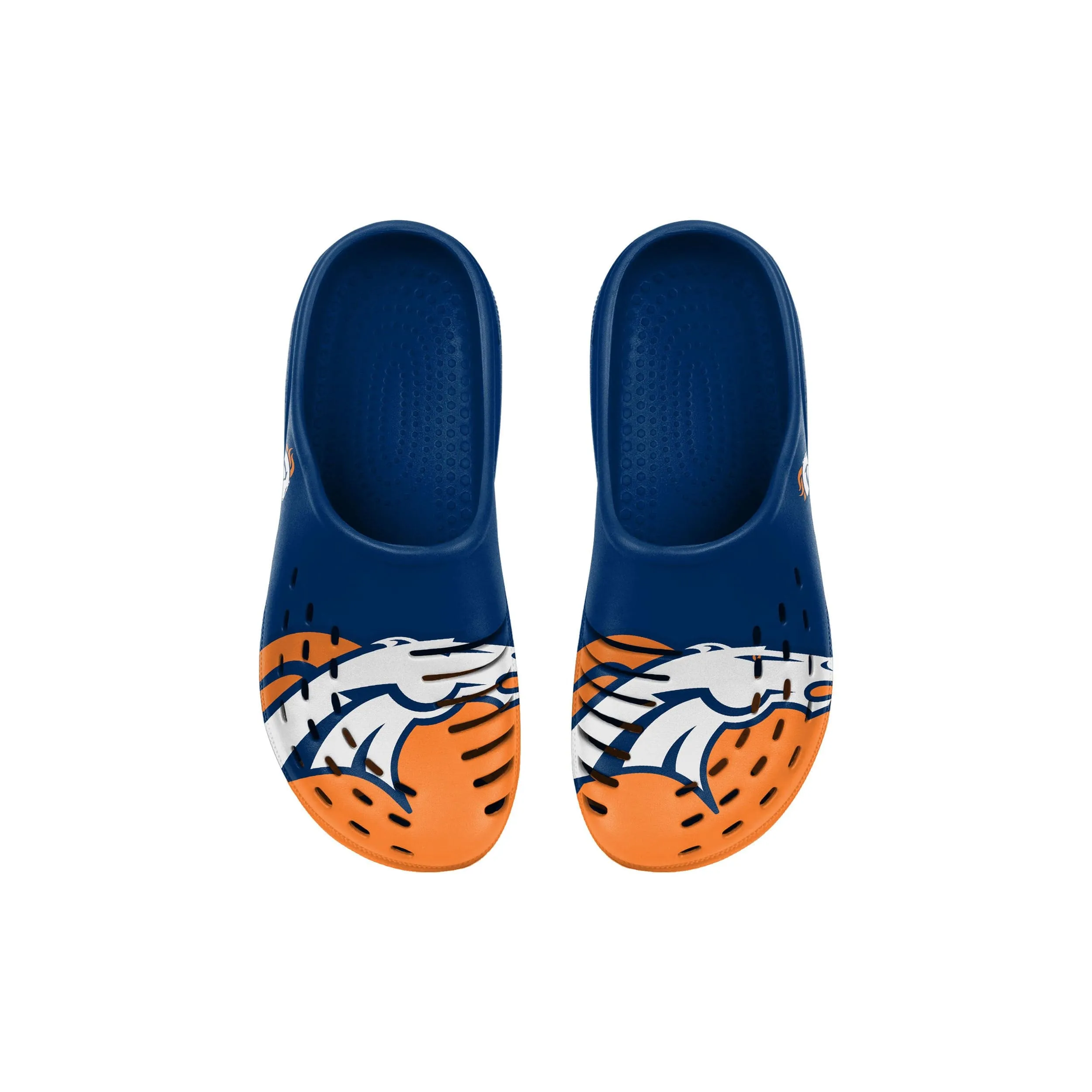 Denver Broncos NFL Youth Colorblock Big Logo Clog