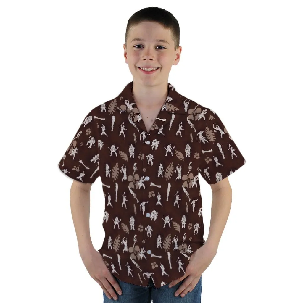 Dnd Barbarian Class Hawaiian Youth Hawaiian Shirt