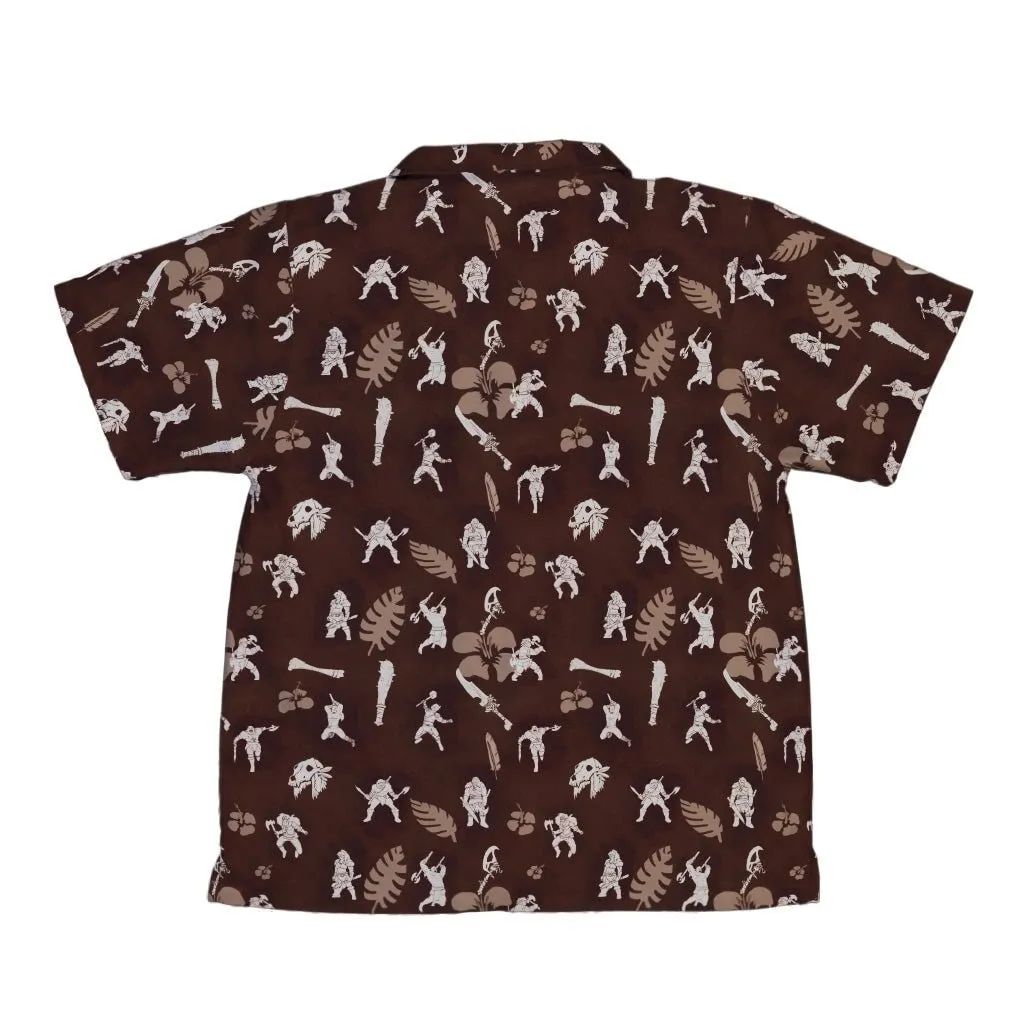 Dnd Barbarian Class Hawaiian Youth Hawaiian Shirt