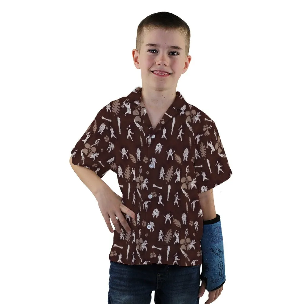 Dnd Barbarian Class Hawaiian Youth Hawaiian Shirt