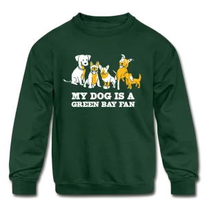 Dog is a GB Fan Kids' Crewneck Sweatshirt