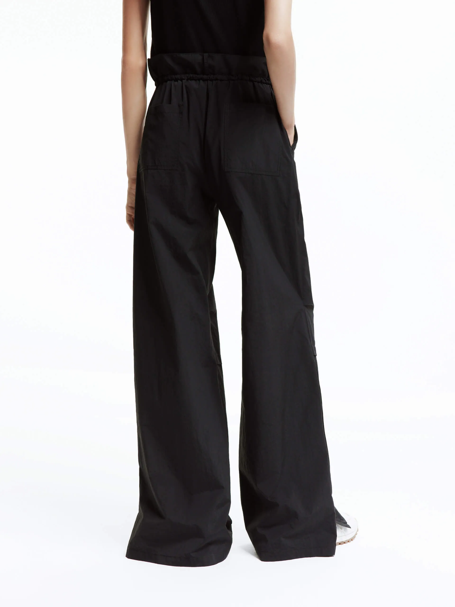 Drawstring Waist Cargo Trousers