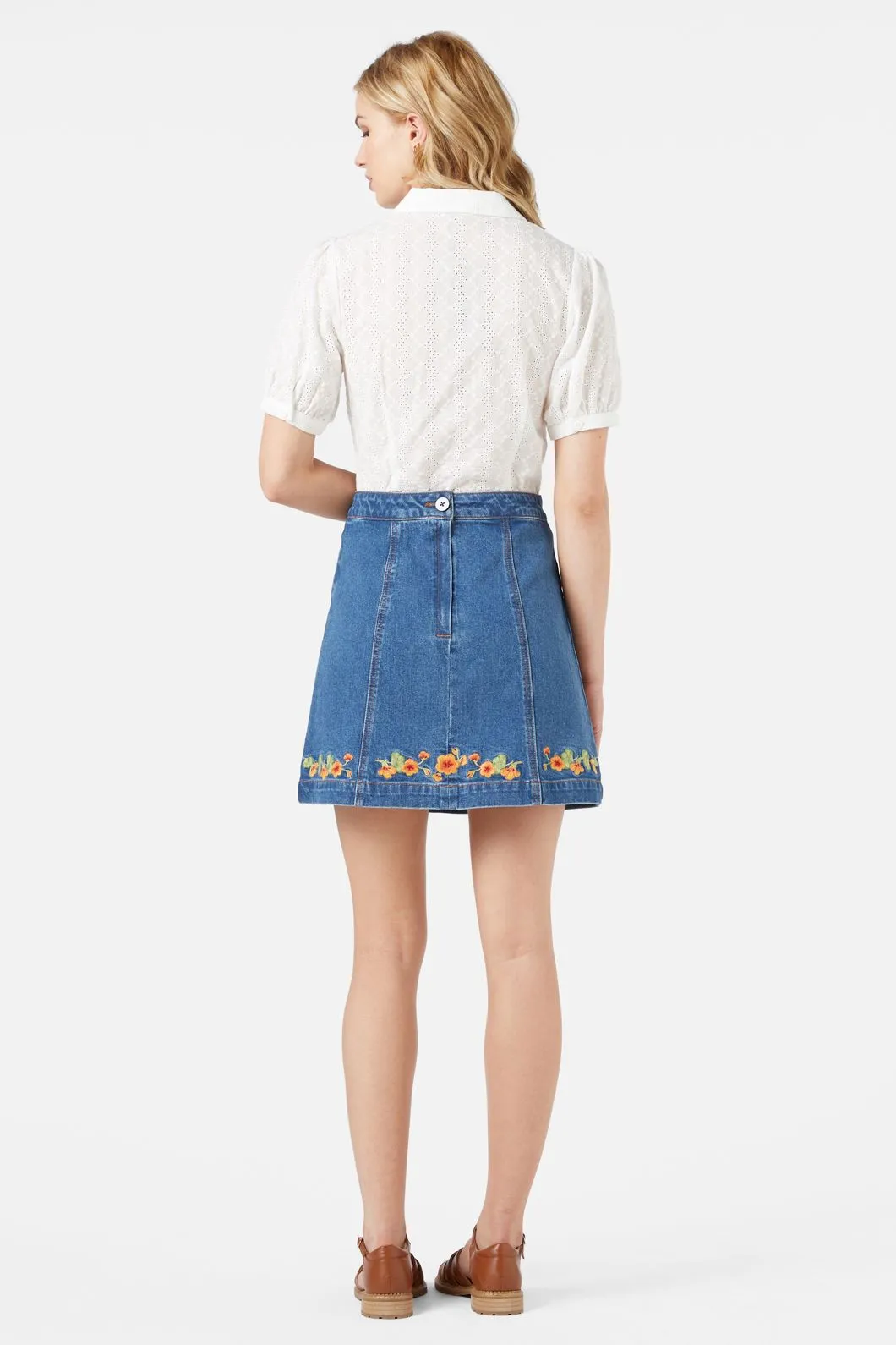 Emb Nasturtium Mini Skirt