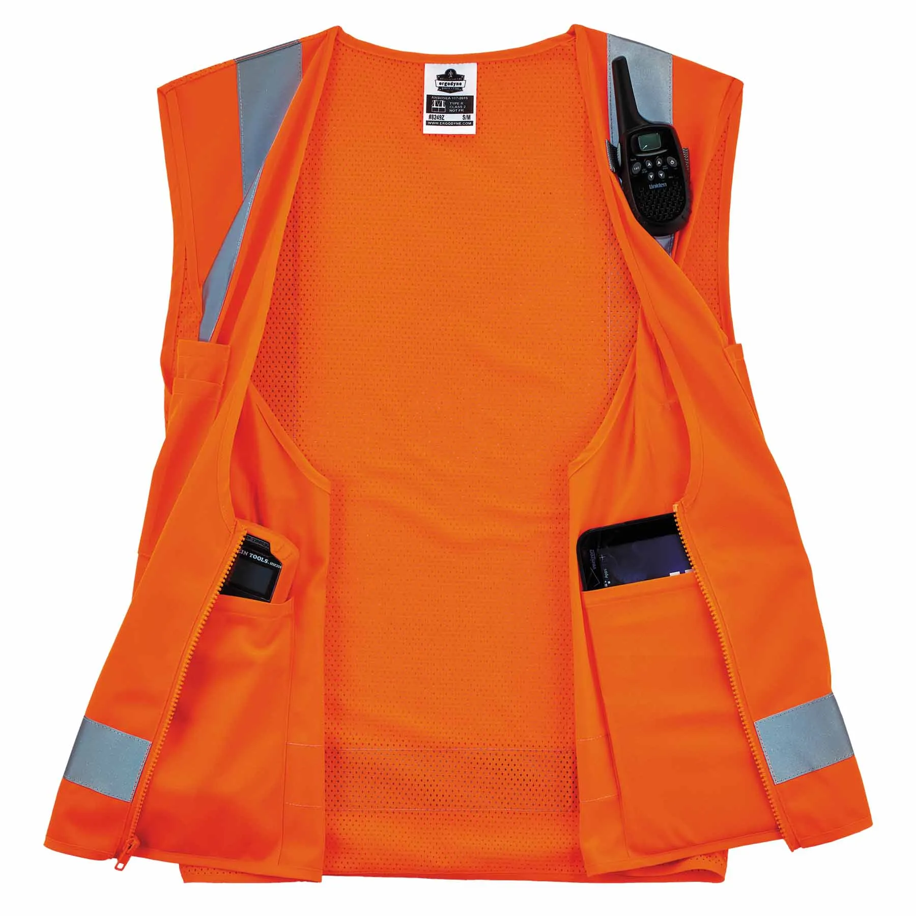 Ergodyne 24513 8249Z-S M Orange Class 2 Economy Surveyors Vest - Single Size