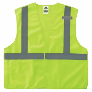 Ergodyne 24542 8215BA-S S Lime Class 2 Economy Breakaway Mesh Vest - Single Size