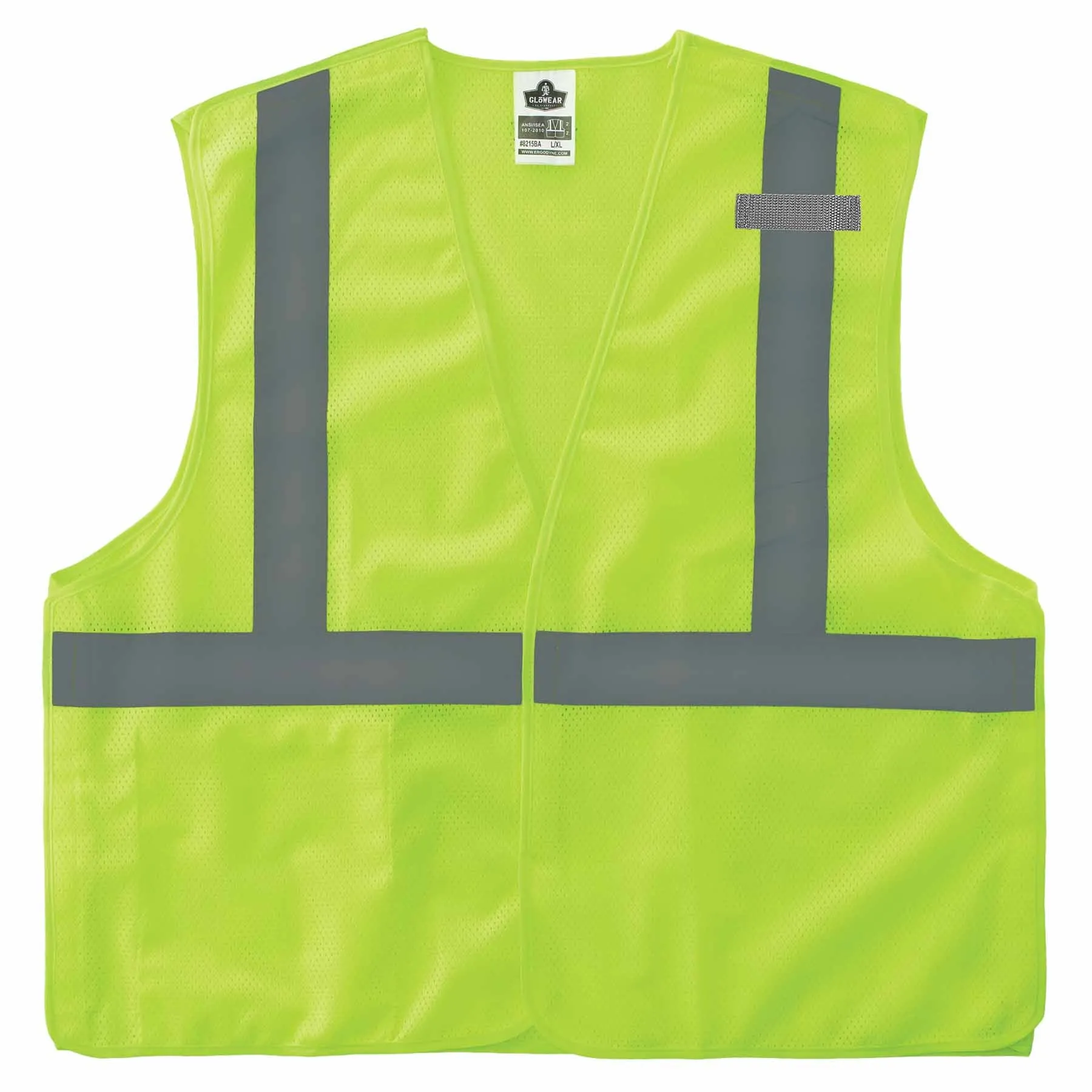 Ergodyne 24542 8215BA-S S Lime Class 2 Economy Breakaway Mesh Vest - Single Size