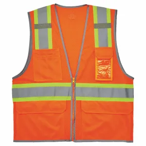 Ergodyne 24577 8246Z-S 3XL Orange Class 2 Two-Tone Mesh Vest - Single Size