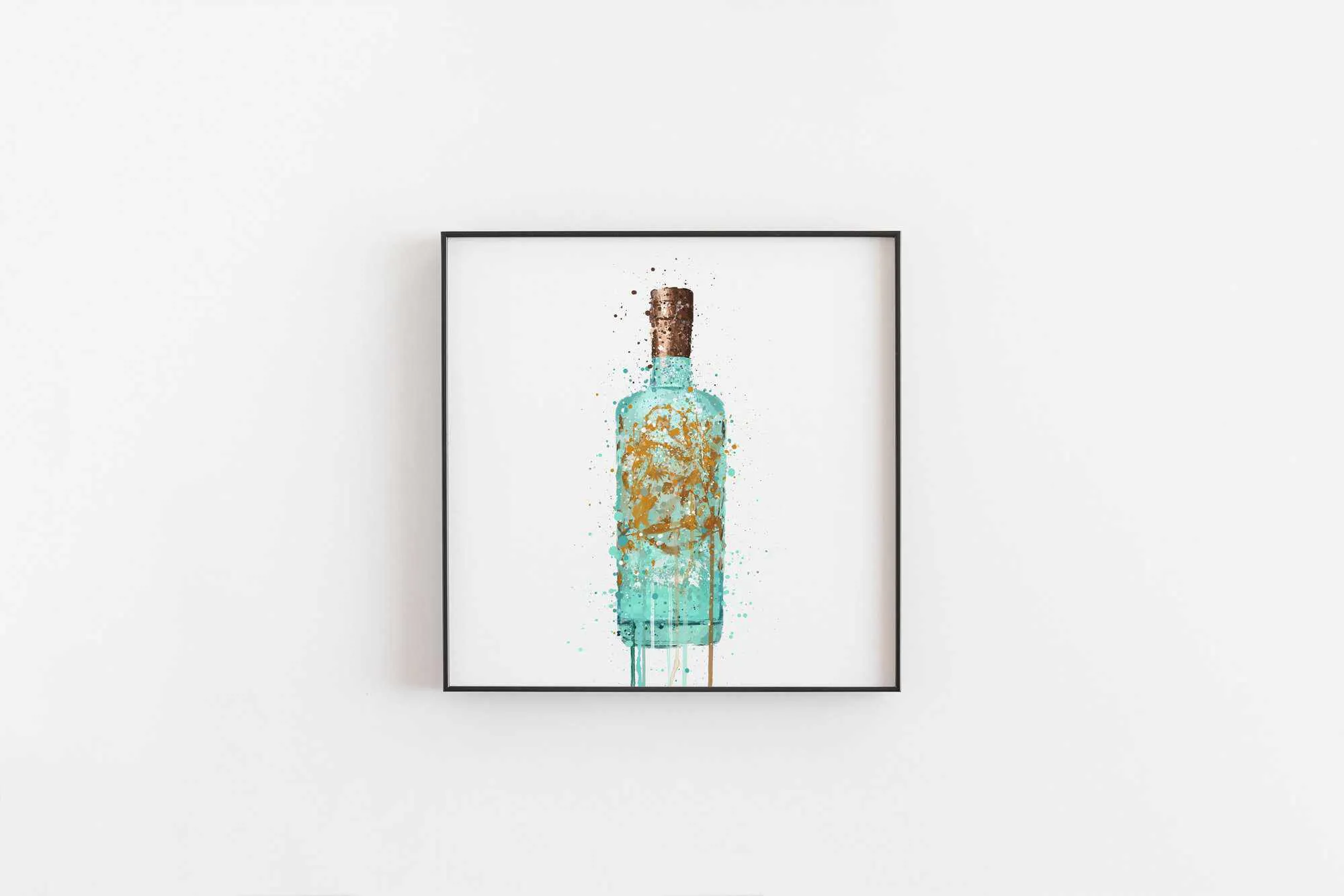 Gin Bottle Wall Art Print 'Sea Spray'