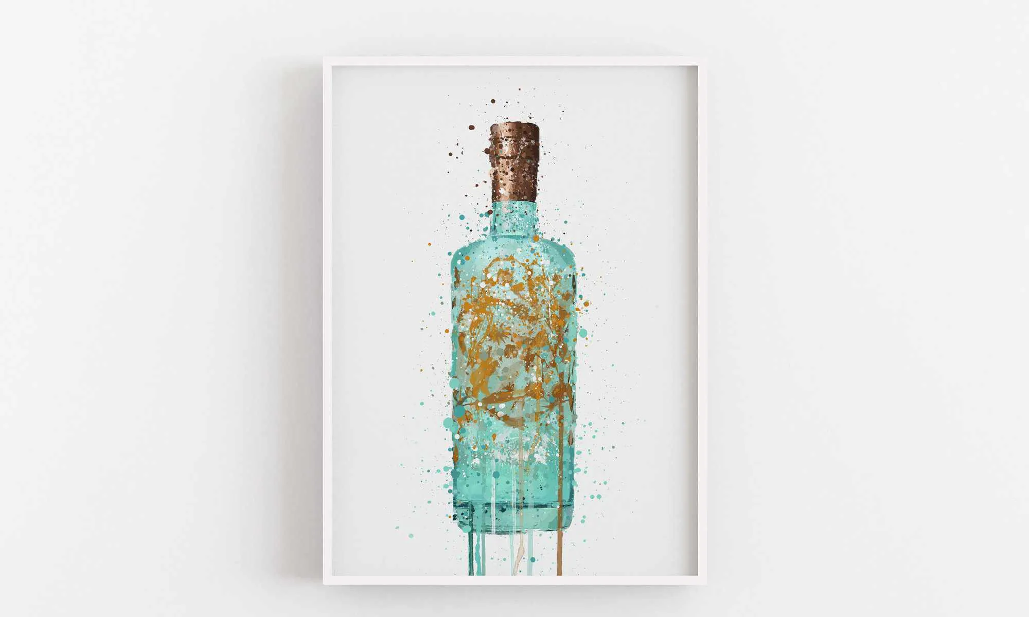 Gin Bottle Wall Art Print 'Sea Spray'