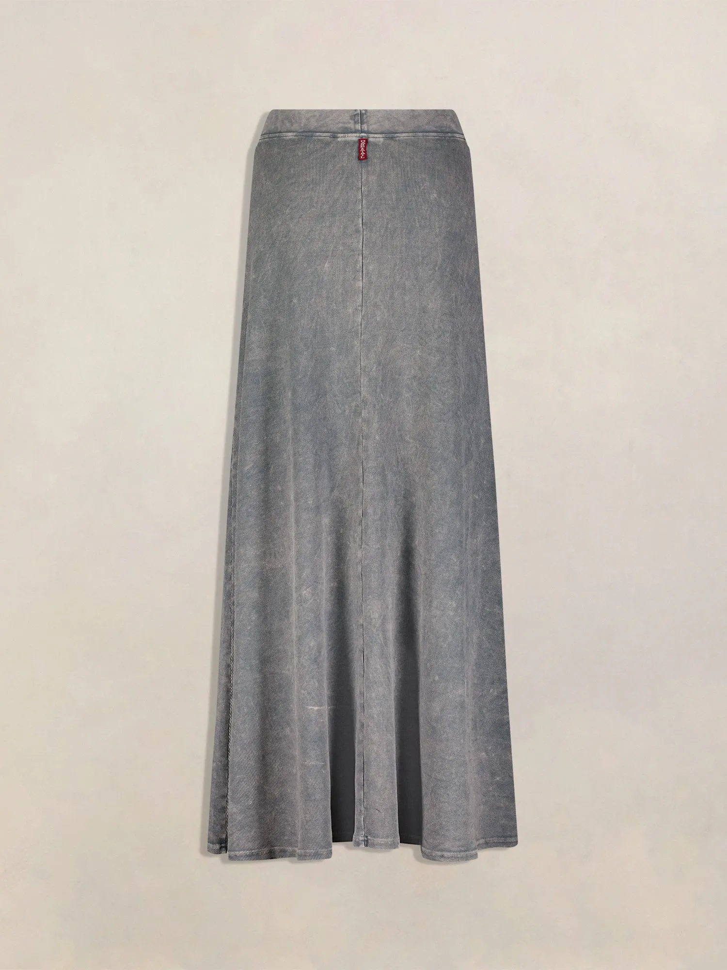 Hard Tail Ribbed Panel Maxi Skirt CS-128