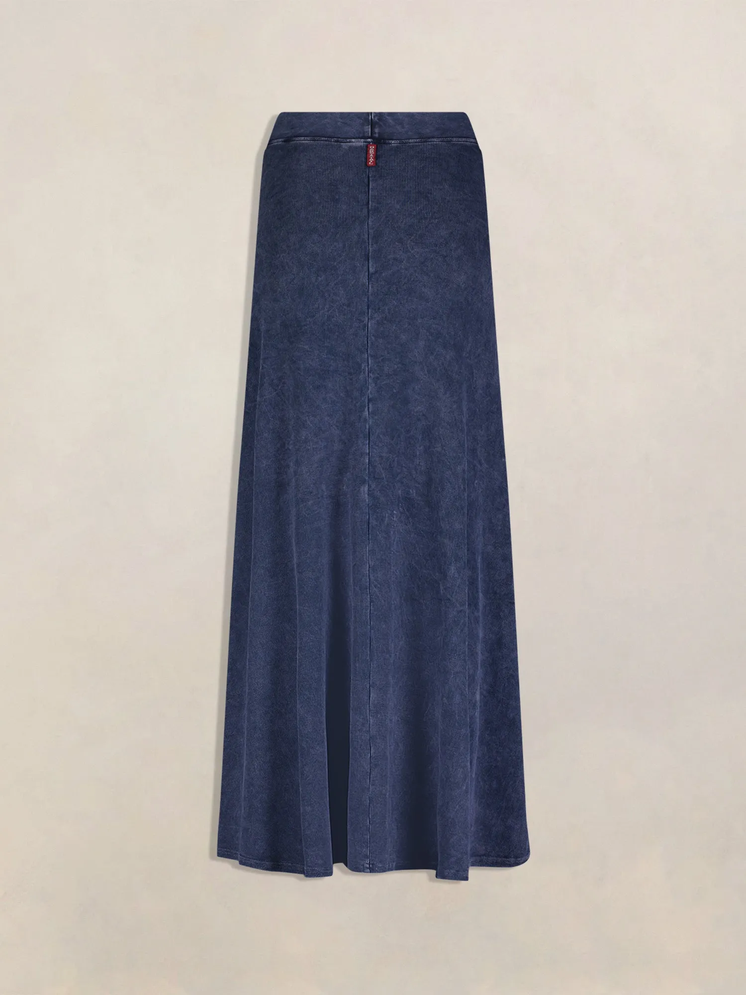 Hard Tail Ribbed Panel Maxi Skirt CS-128