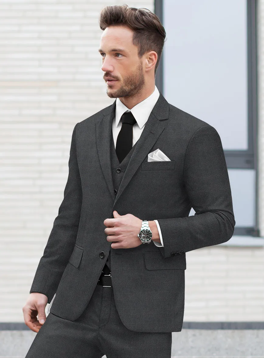 Hardy Minnis Dark Gray Glen Wool Suit