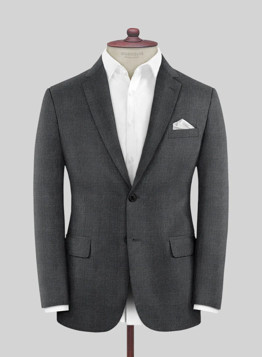 Hardy Minnis Dark Gray Glen Wool Suit