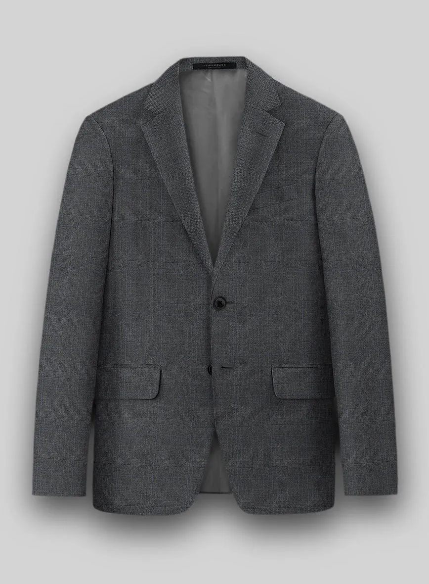 Hardy Minnis Dark Gray Glen Wool Suit