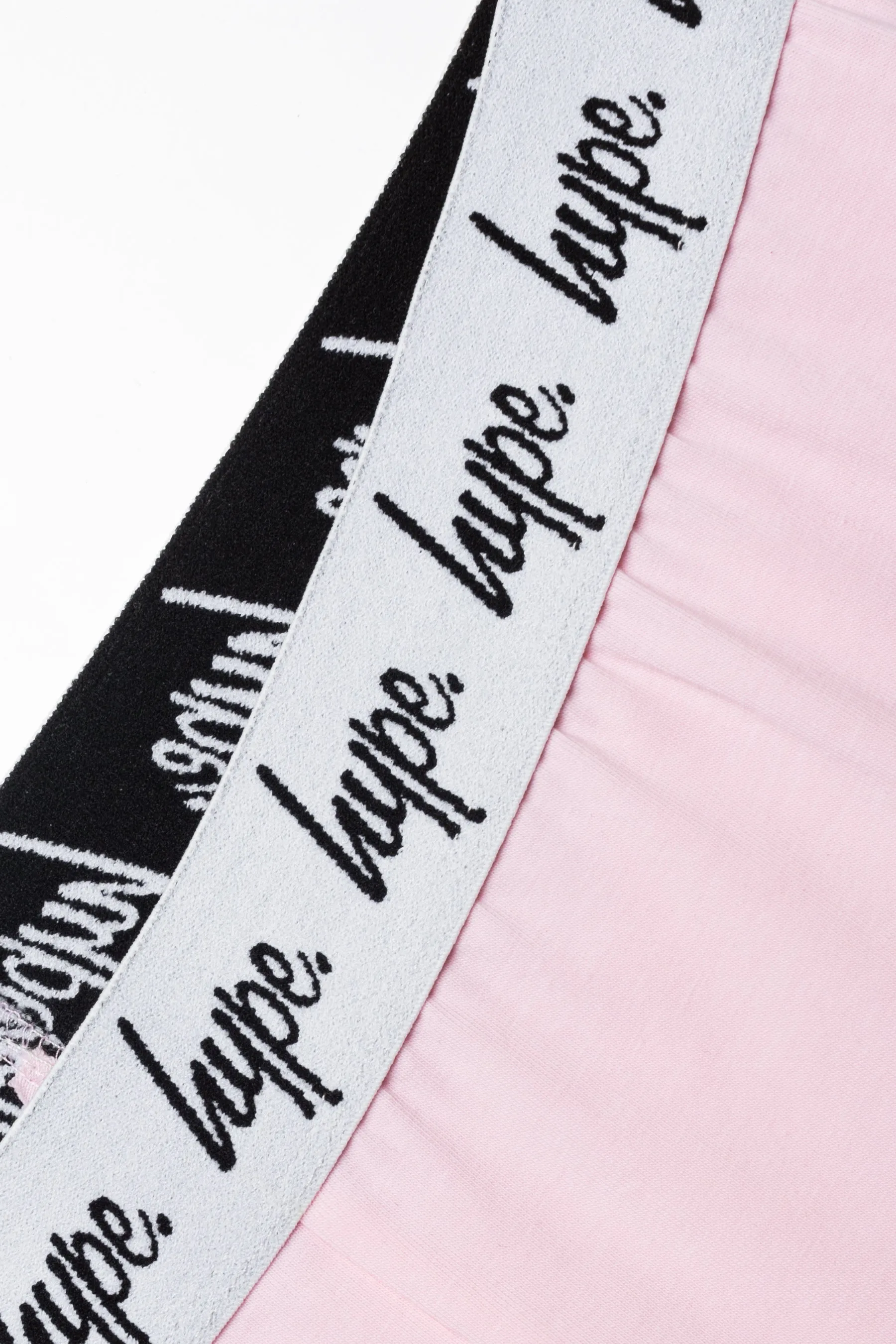 Hype Girls Black Pink Script 2 Pack Leggings