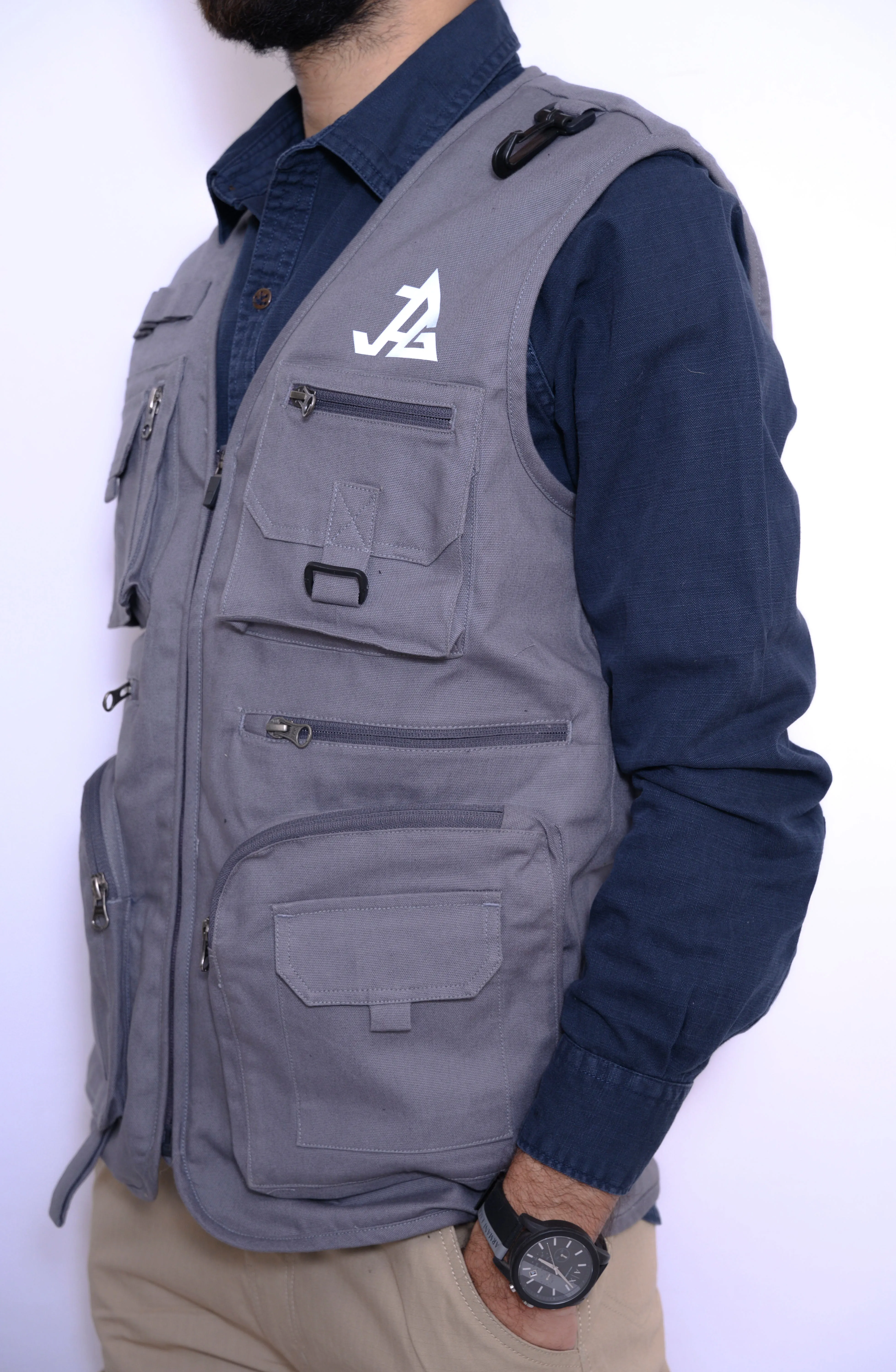 JAG Kaziranga Series Multi-Pocket Jacket | Safari Jacket | 9 Pockets | Unisex | Travellers Jacket