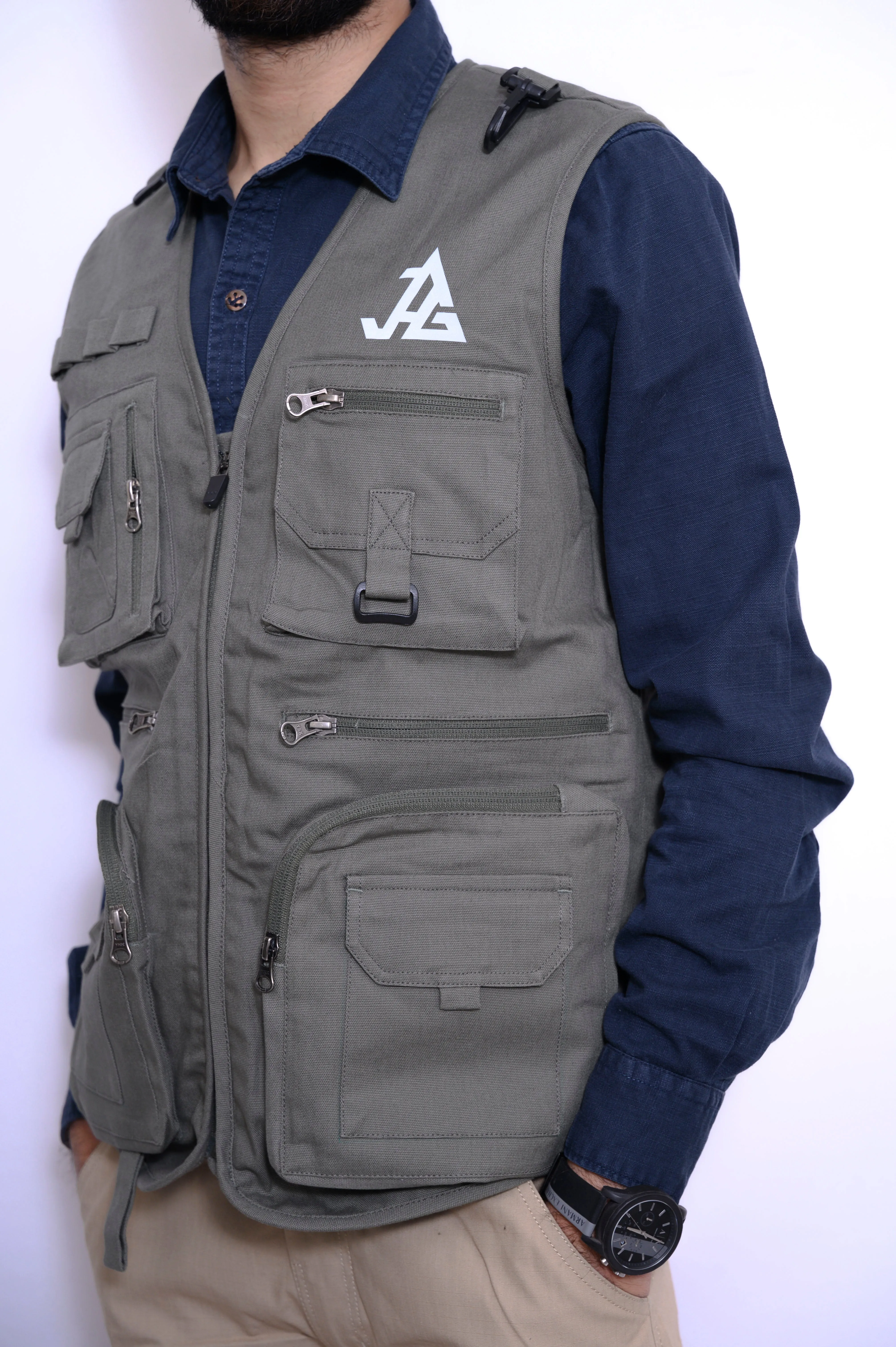 JAG Kaziranga Series Multi-Pocket Jacket | Safari Jacket | 9 Pockets | Unisex | Travellers Jacket