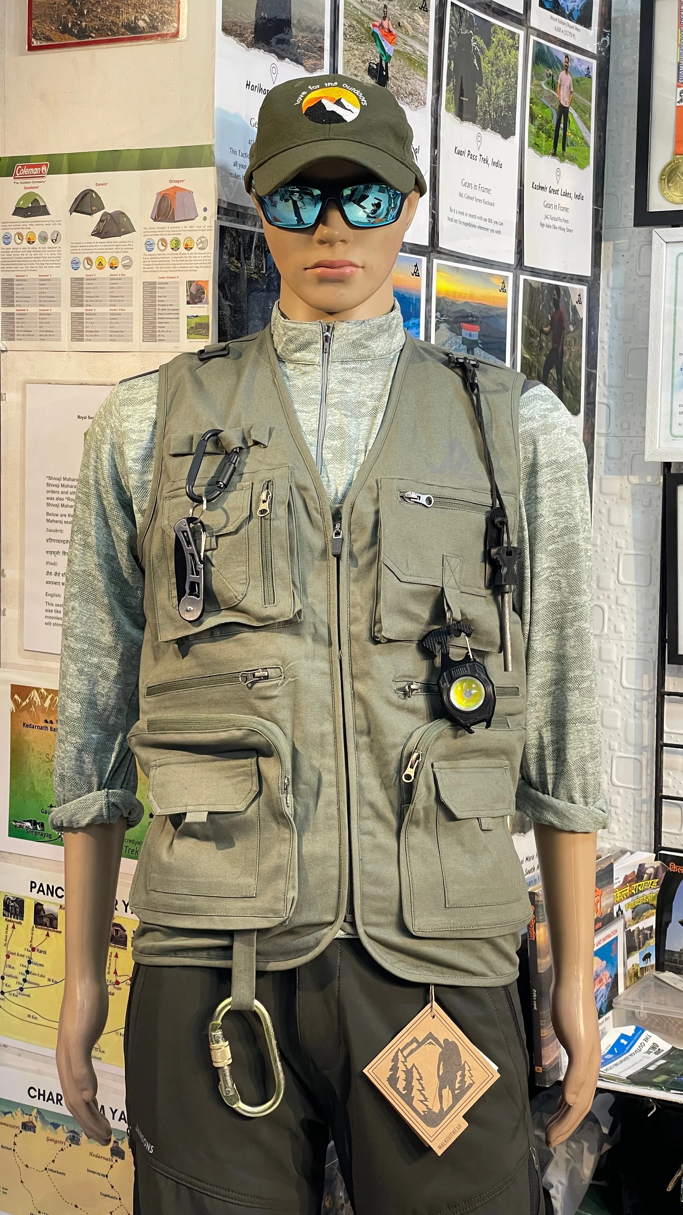 JAG Kaziranga Series Multi-Pocket Jacket | Safari Jacket | 9 Pockets | Unisex | Travellers Jacket